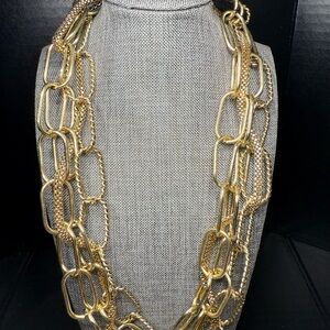 N55. Source Unknown Gold Statement Necklace